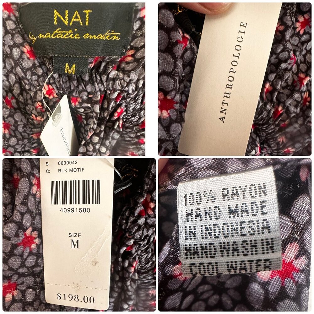 Natalie Martin Anthropologie Nico Wrap Maxi Dress Womens Medium Floral Draped - Picture 6 of 16